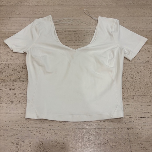 Lululemon White Align Tee Size 4 - Picture 1 of 6